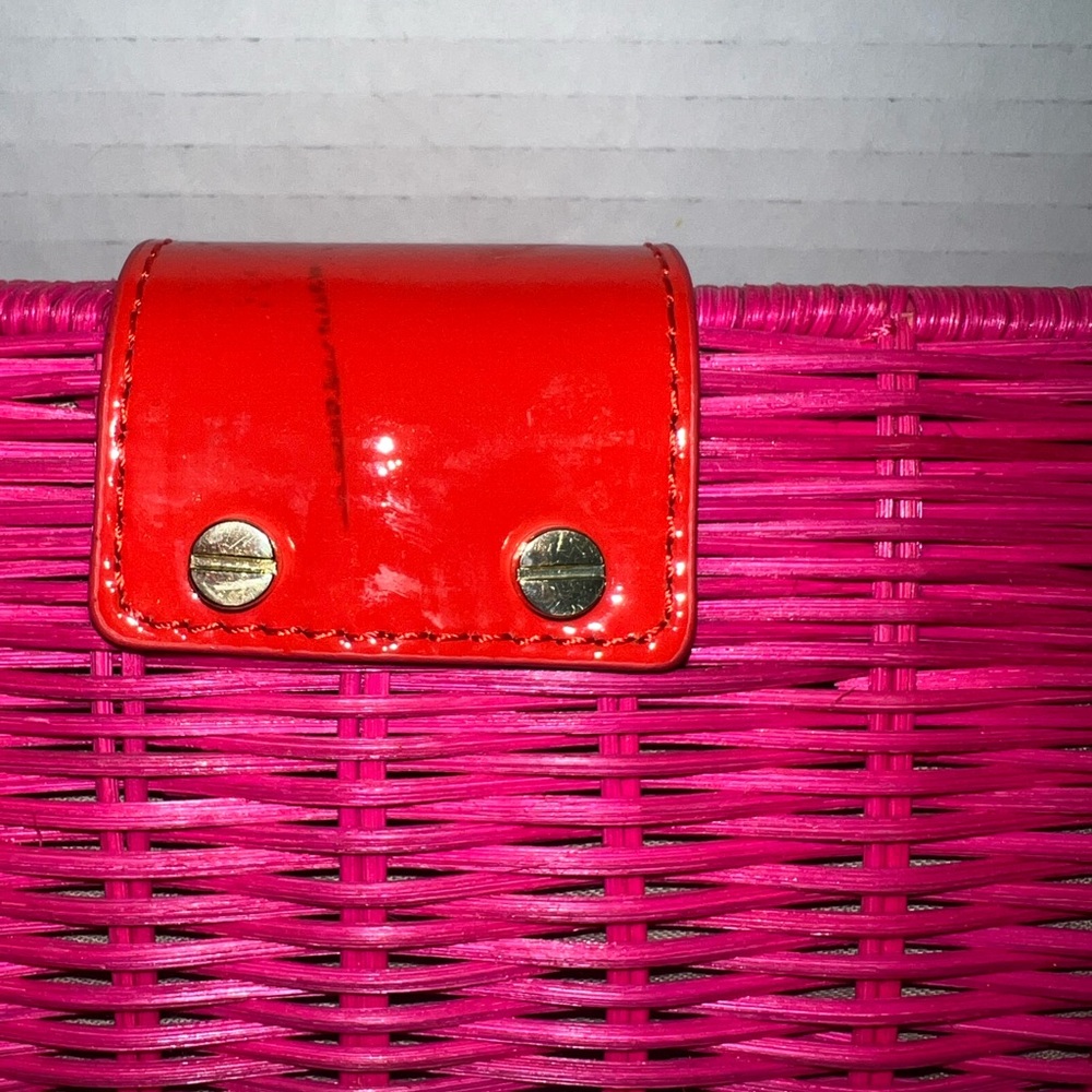 ❤️New J.Crew Rattan/Leather Twist Lock Clutch - Picture 11 of 11
